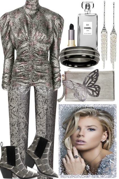 Silver, an idea for New Years Eve- Combinaciónde moda