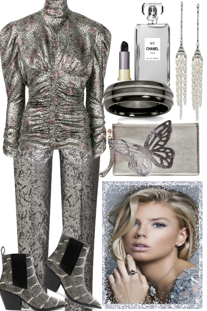 Silver, an idea for New Years Eve- combinação de moda