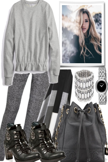 FOGGY DAYS IN GREY- Fashion set