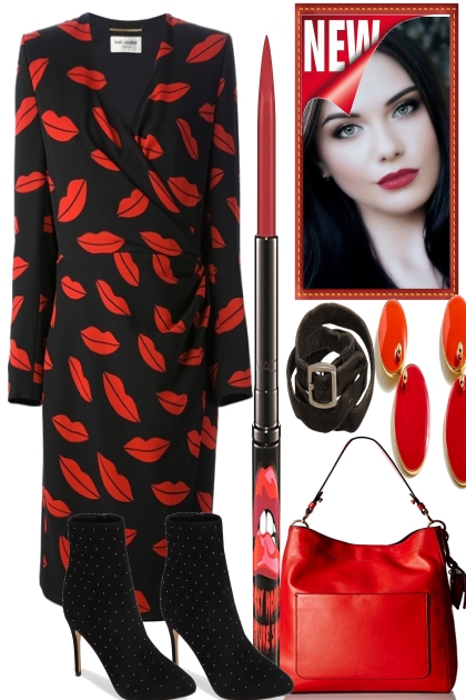 BEAUTIFUL RED LIPS- Fashion set