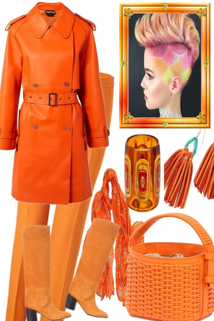 ALL ORANGE, MAKE THE WINTER SUNNY- Fashion set