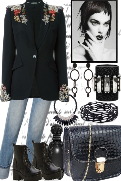 YOUR JEANS AND BLACK- Combinazione di moda