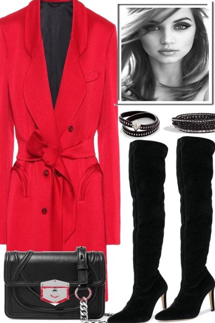 GO IN RED WITH BLACK- Fashion set
