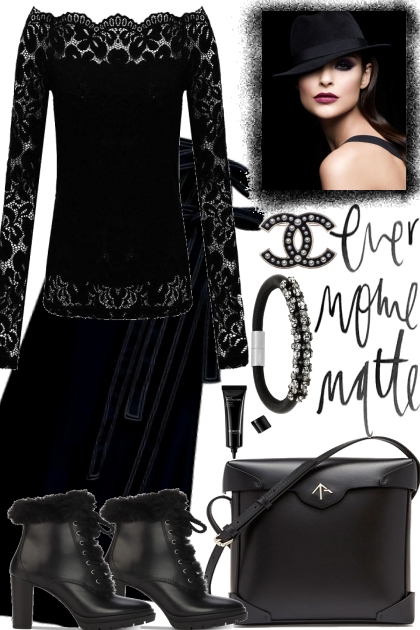 BLACK FOR THE PARTY- Fashion set
