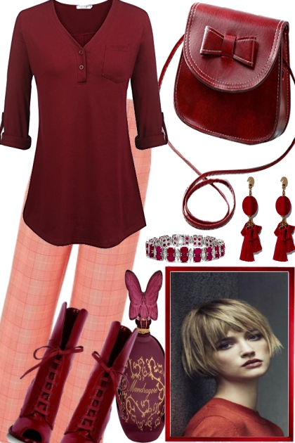 Lady with red.- Fashion set