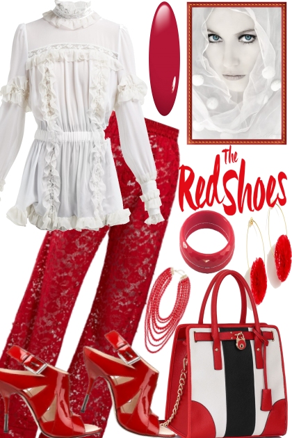 Red Shoes for Spring- Fashion set
