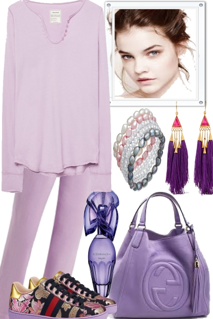 LAVENDER FIELDS IN SPRING- Fashion set