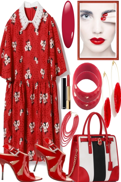 SPRING INTO RED- Fashion set