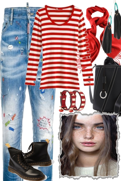 Stripe the jeans in Spring- Modekombination