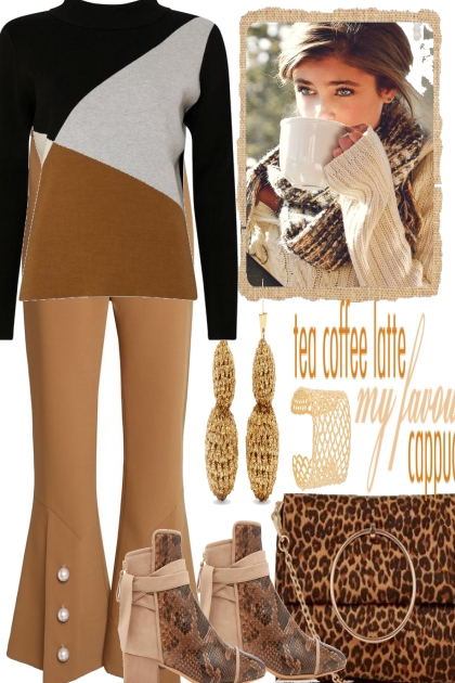 FOR IN BETWEEN, FIRST A CUP OF COFFEE- Fashion set