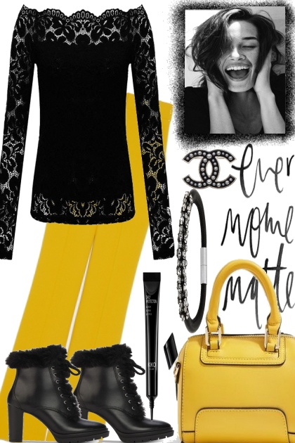 BLACK AND LOVELY BRIGHT COLORS- Combinazione di moda