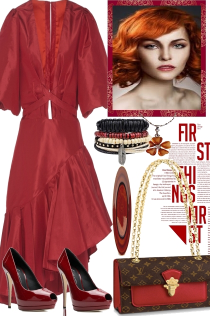 TONIGTH SHE WILL WEAR RED- Модное сочетание