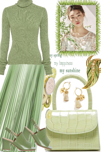 THE MOTTO IS SOFT GREEN- Fashion set