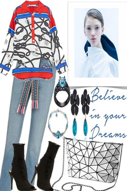 BELIEVE IN YOUR DREAMS, IN JEANS- Modna kombinacija