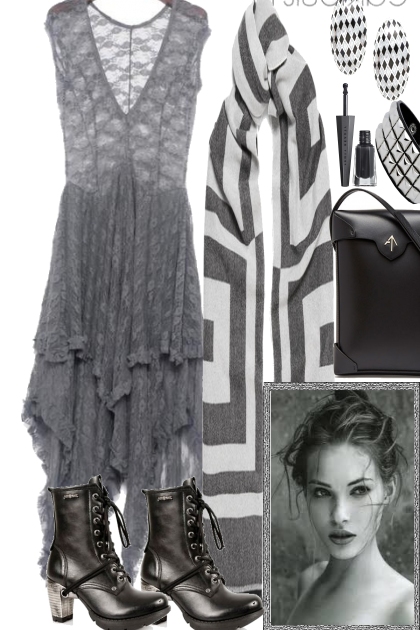 Grey for Spring Days- Combinaciónde moda