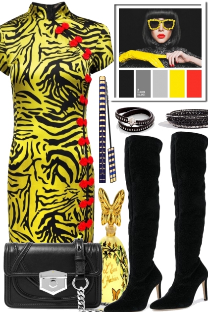 YELLOW ZEBRA- Fashion set