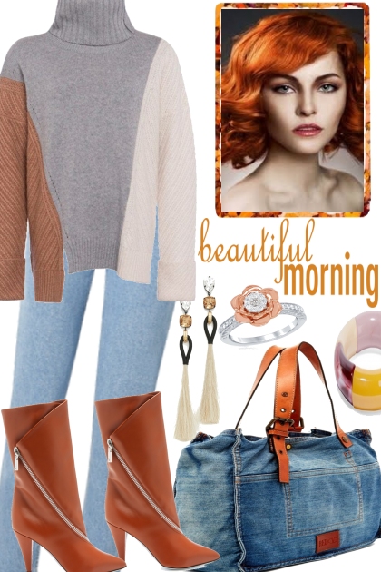 A SWEATER, STILL BIT COLD IN THE MORNINGS- Modna kombinacija