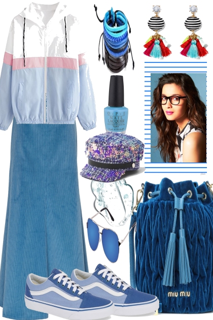 The Blues for Spring and it is Monday- Fashion set