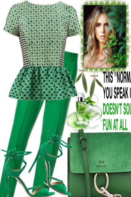 THE GREENS ARE JUST WONDERFUL IN SPRING- Fashion set