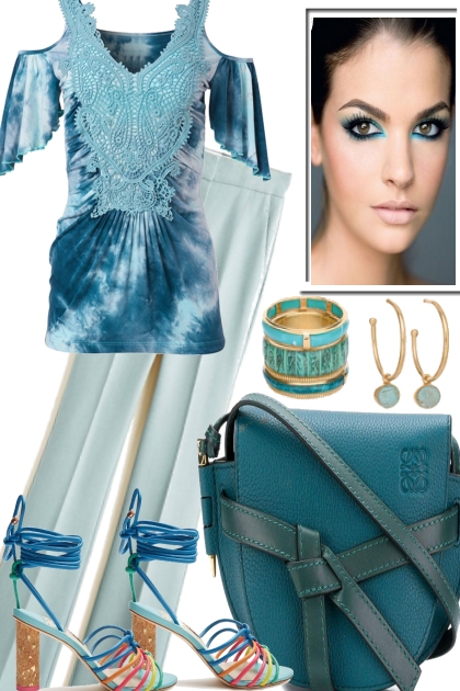 IN THE CITY, AQUA COLORS- Combinazione di moda