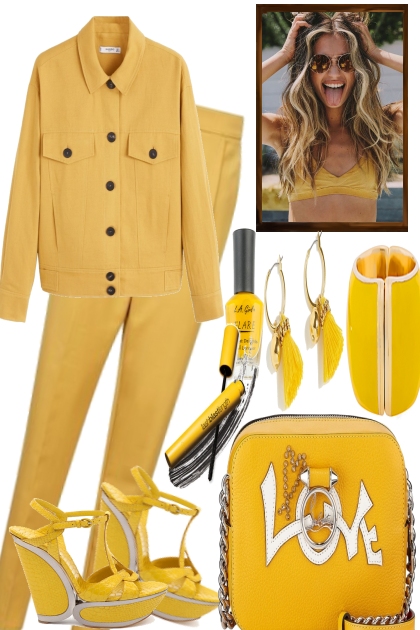 ALL YELLOW, SUNSHINE FOR WORK- combinação de moda