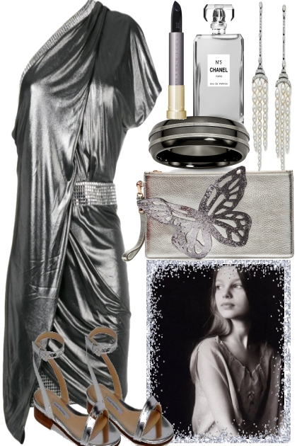 DARK SILVER FOR THE COCKTAIL PARTY- Fashion set