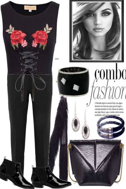  RED ROSE & BLACK. . .- Combinaciónde moda