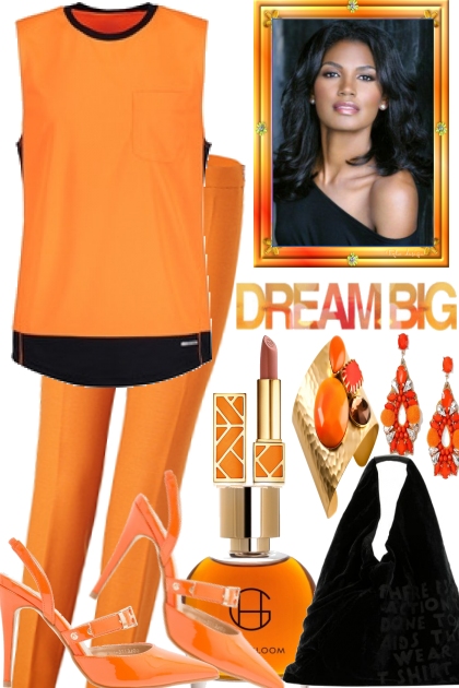 BLACK FOR ORANGE- Fashion set