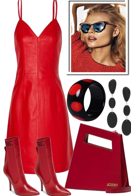 RED ONLY RED- Fashion set