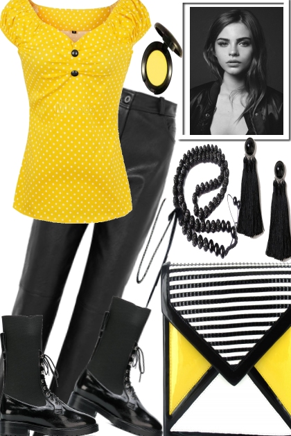 BLACK AND YELLOW, BUT COMFY- Fashion set