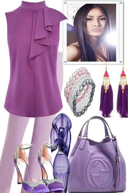 CITY AND LAVENDER- Combinazione di moda