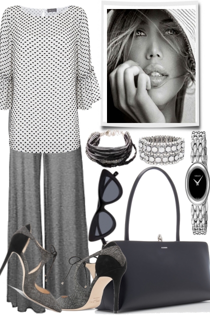 DOTS AND GREY- Fashion set