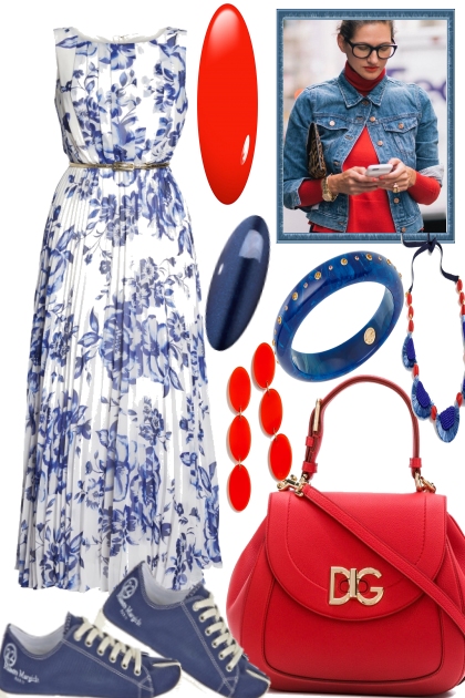 RED FOR THE BLUES...- combinação de moda