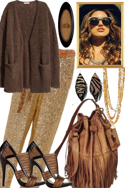 CASUAL PARTY IN GOLD- Fashion set