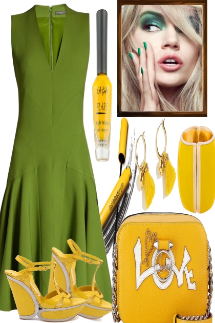 GREAT TIME FOR GREEN AND YELLOW- Fashion set