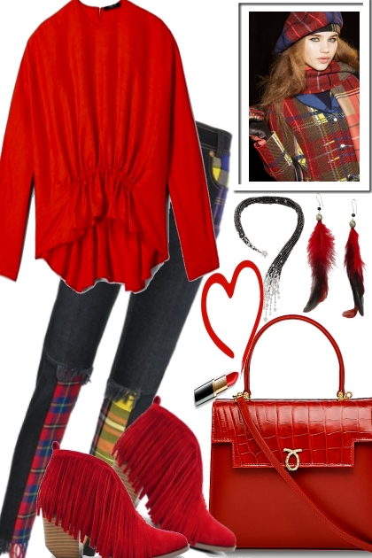 USE SOME RED- Fashion set