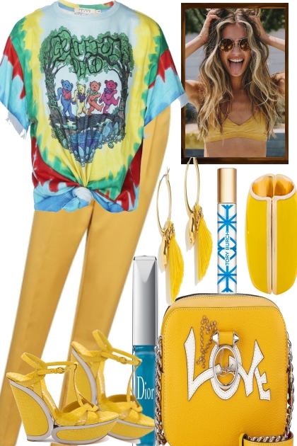 FUNNY DAYS IN YELLOW- Fashion set
