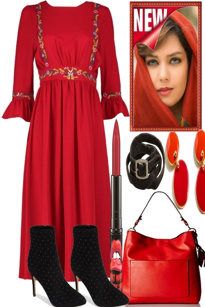 RED AND BLACK, PRETTY IN THE CITY- Fashion set