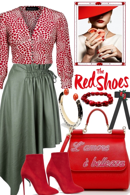 RED SHOES .- combinação de moda