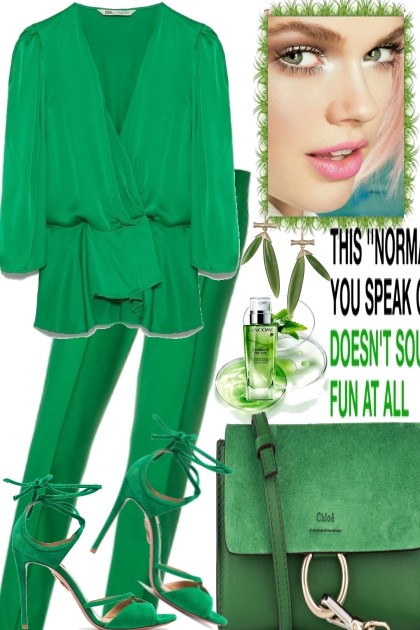 IN  LOVE WITH GREEN- Fashion set