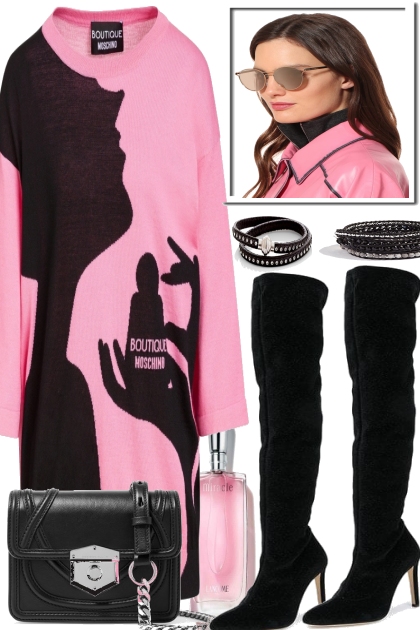 PINK AND HOT BOOTS- Fashion set