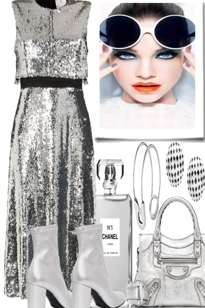 SOME COCKTAILS, SILVER DRESS