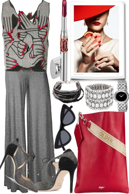 RED LIPS, RED BAG, SOME COFFEE- combinação de moda