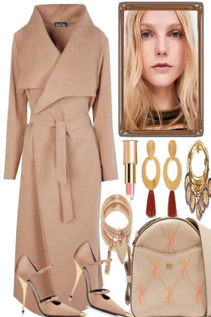 BEIGE COAT FOR FALL- Fashion set