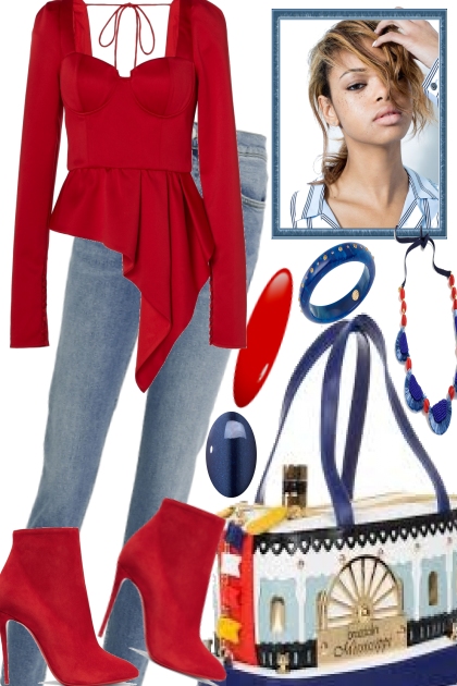 THE RED HAS THE BLUES- Fashion set