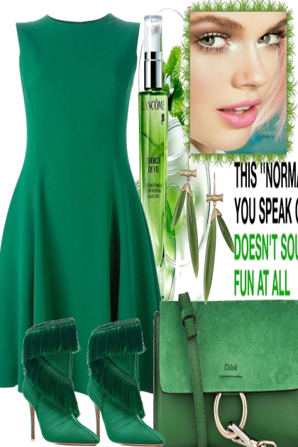 Fall in green .- Fashion set