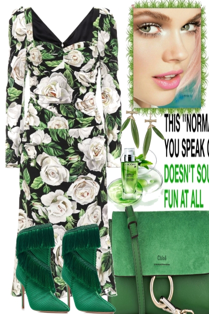 GREEN IS A GOOD COLOR FOR FALL- Fashion set