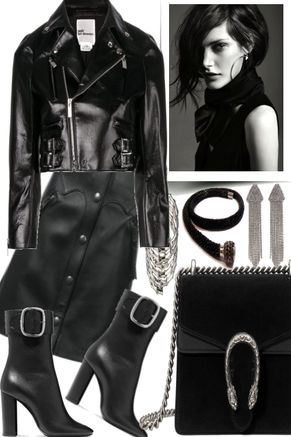 AUTUMN, TIME FOR LEATHER- Combinazione di moda