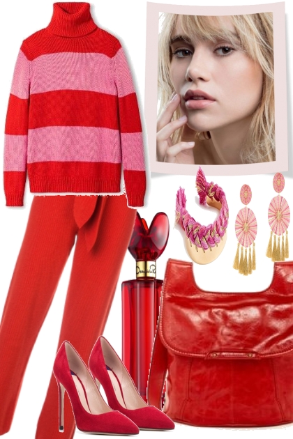 Bit pink, bit red- Combinaciónde moda