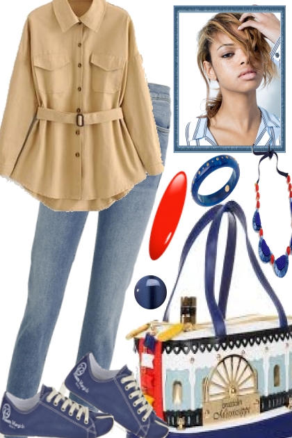 THE BLUES WITH BEIGE.- Fashion set